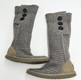 UGG Australia Cardy Classic Knit Tall Sweater Boots Gray Women Size 7 Photo 0