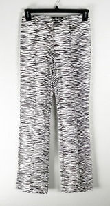 I.AM.GIA Black White Zebra Animal Print Faux Vegan Leather Pants Small Boho Photo 0