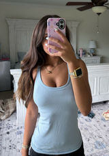 Light Blue Lululemon Ebb To Street Tank Photo 0