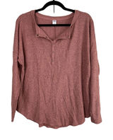 Old Navy‎ Womens Amber Wave Plush Waffle Knit Henley Tunic Top S 609476-02 Photo 0