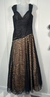 Jovani Black Sleeveless Beaded Formal Dress Size 8 EUC Photo 0
