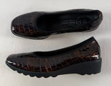 Josef Seibel Bridget Patent Leather Croc Embossed Pumps in‎ Brown Size 9 or 40 Photo 0