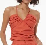 Young Fabulous & Broke Orange Cotton Top S Photo 0