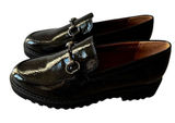Franco Sarto Women Cason Black Patent Loafers Size 6 Photo 0