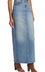 NWT Reformation Daria Ultra High Rise Denim Maxi Skirt in Merritt Photo 0