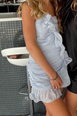 blue ruffled dress Size 2 Photo 0