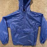 Women's TOTES Rain Coat Royal Blue Hooded With Large Pocket Size L Zipper Jacket Photo 0