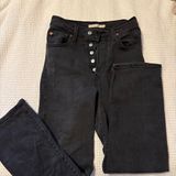Levi’s Black Ribcage Straight Jeans  Photo 0