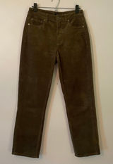 Quince Brown Corduroy Straight Leg Pants Minimalist High Rise Women's size 6 Photo 0