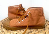 BANGS Shoes Orange Brown High Top Sneakers Saharah Sand Canvas Lace Up Size 7.5 Photo 0