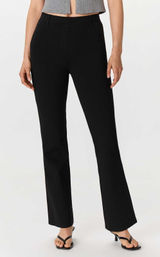 Quince Ultra-Stretch Ponte Bootcut Pants Black Size Small Petite Photo 0