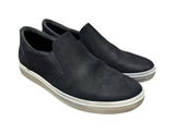 ECCO Soft Shoes Women's 7 Black Suede Comfort Slip On Sneaker Travel Casual Photo 0
