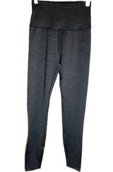 Beyond Yoga True To Stripe High Waisted Leggings Ankle Striped Black Gray Small Photo 0