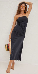 New With Tags Anthropologie Gabbie Strapless Ruched Tube Dress by Celandine Photo 0