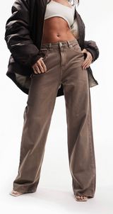 Brown Wide Leg Jeans Photo 0