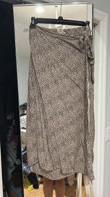 Leopard Wrap Skirt Multi Size L Photo 0