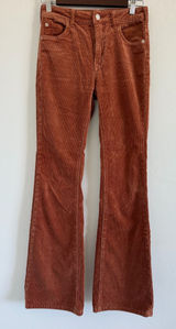 Pilcro The Icon Corduroy Flare Pants Size 25 Rust Brown Anthropologie Photo 0