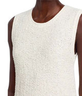 Pendleton Knit Shell Tank Women 1X Coastal Grandma Cream Sleeveless‎ Sweater Vtg Photo 0