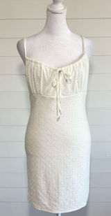 FASHIONOVA Chic Cream Spaghetti Strap White‎ Mini Dress Size L Photo 0