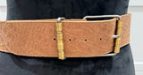 Women’s leather belt with 2 tone buckle Photo 0