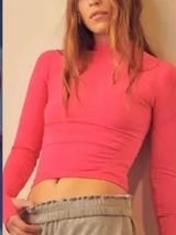 FP Movement Good Karma Mock Neck Workout Seamless Top Size M/L Photo 0