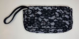 Victoria’s‎ Secret Y2K Floral Lace Wristlet Black and Gray Lace Clutch Photo 0