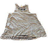 Free People black and white striped inside-out tank top size s cotton Photo 0