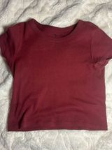 Red Brandy Melville Crop Top Photo 0