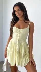 Never Been Hurt White Fox Boutique Dress Lemon Photo 0