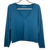 Abercrombie‎ & Fitch Soft AF Collection Teal V Neck Long Sleeve Top XL Photo 0
