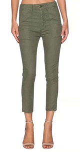 The Great The Army Crop Pants Women 24 Green Utility Cargo Trousers Photo 0