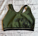 UFC MMA Women’s Sports Bra Green Venom Size Large Workout Gym Athletic Photo 0