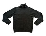 LL Bean Turtleneck Sweater Womens M Black Gray Excellent Merino Wool Vintage Photo 0