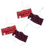 Lot 2 Vera Bradley Cotton Pleated Masks With Adjusters - 2 pack Sweet Hearts Photo 0
