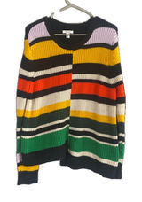 Nine West Multicolor Asymmetrical Hem Long Sleeve Knit Sweater Women Sz XL Photo 0