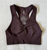 NWOT Free People FP Movement Sports Bra S Brown Racerback Ribbed Bralette Photo 0