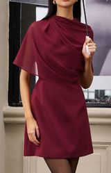 Commense Funnel Neck Backless Zipper Dress size S Photo 0