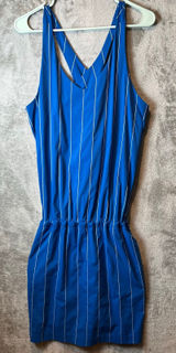 MARMOT Gretchen Sun Dress SPF 50 Size Large Blue Striped Hiking Gorpcore‎ Photo 0
