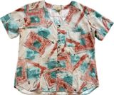 Vintage‎ Chico 10 Year Anniversary Aztec Retro Boho M 100% Cotton Artsy Abstract Photo 0