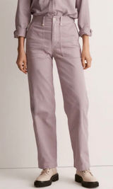 Madewell Perfect Vintage‎ Wide-Leg Pant Women 31 Grape High Rise Utility Edition Photo 0