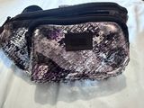 Victoria's Secret PINK Belt Bag Fanny Pack Black Crossbody Zip Top Pouch Clear Photo 0