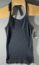 958 | NWT Aerie Ribbed Knit‎ Halter Neck Tank Top Charcoal Grey Womens Small Photo 0