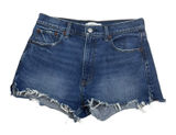 Abercrombie & Fitch The Mom Short High Rise Blue Denim Mom Shorts Size 28 Photo 0