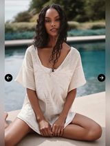 CELANDINE EMBROIDERED SHEER MESH MINI DRESS Cover Up Small Photo 0