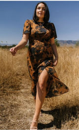 Baltic Born Sandy Floral Midi Dress Women's 2X Cottagecore‎ Photo 0