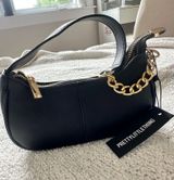 Black and gold mini shoulder bag Photo 0