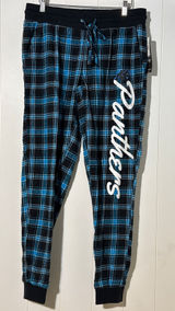 NFL Carolina Panthers Plaid Sleep Pants Women’s M Team Apparel Blue Black Photo 0