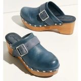 New Free People Culver City Clogs Size 38.5 US 8.5 Blue Photo 0