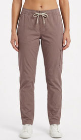 Vuori Ripstop Pants Women Medium Brown Organic Cotton Hiking Drawstring VW401 Photo 0