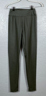 Offline by Aerie Women M Olive Green Faux Leather Leggings High Rise Athleisure Photo 0